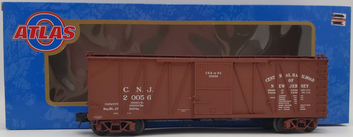 Atlas 6460-1 O Gauge Central New Jersey Single Sheathed Boxcar #20056 (3-Rail) LN/Box