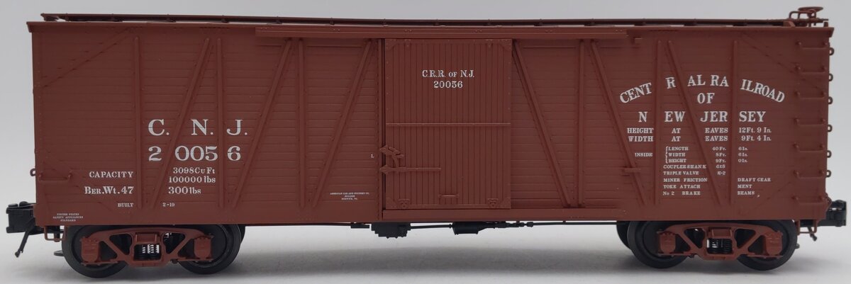 Atlas 6460-1 O Gauge Central New Jersey Single Sheathed Boxcar #20056 (3-Rail) LN/Box