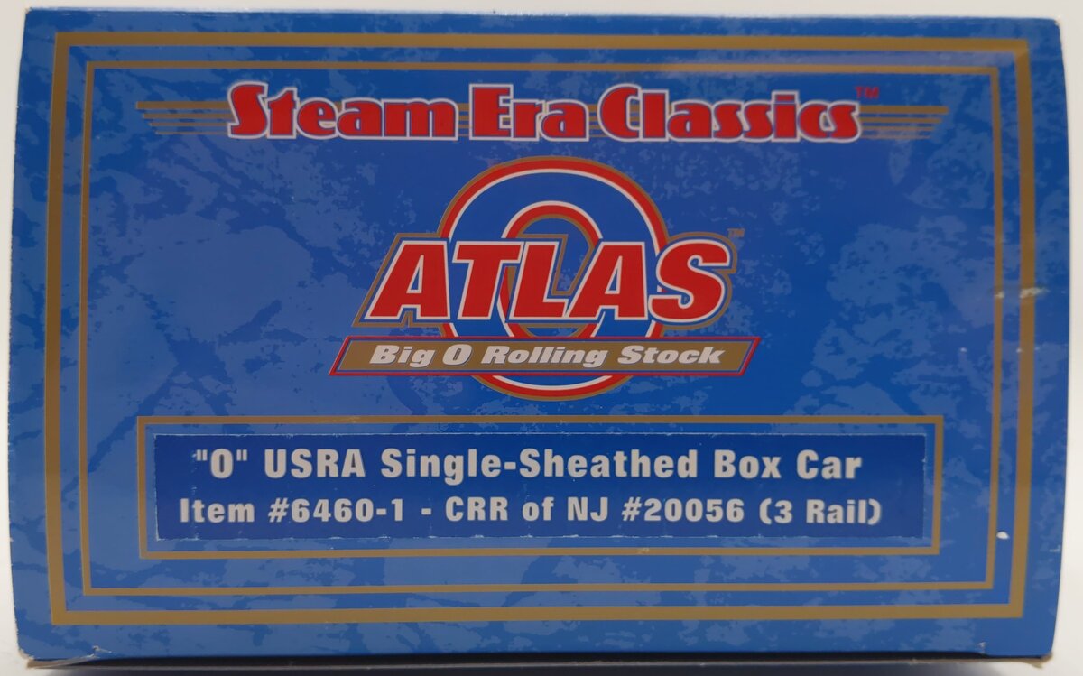 Atlas 6460-1 O Gauge Central New Jersey Single Sheathed Boxcar #20056 (3-Rail) LN/Box