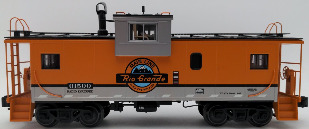 Lionel 6-17650 Denver Rio Grande Extended Vision Caboose #01500 EX/Box