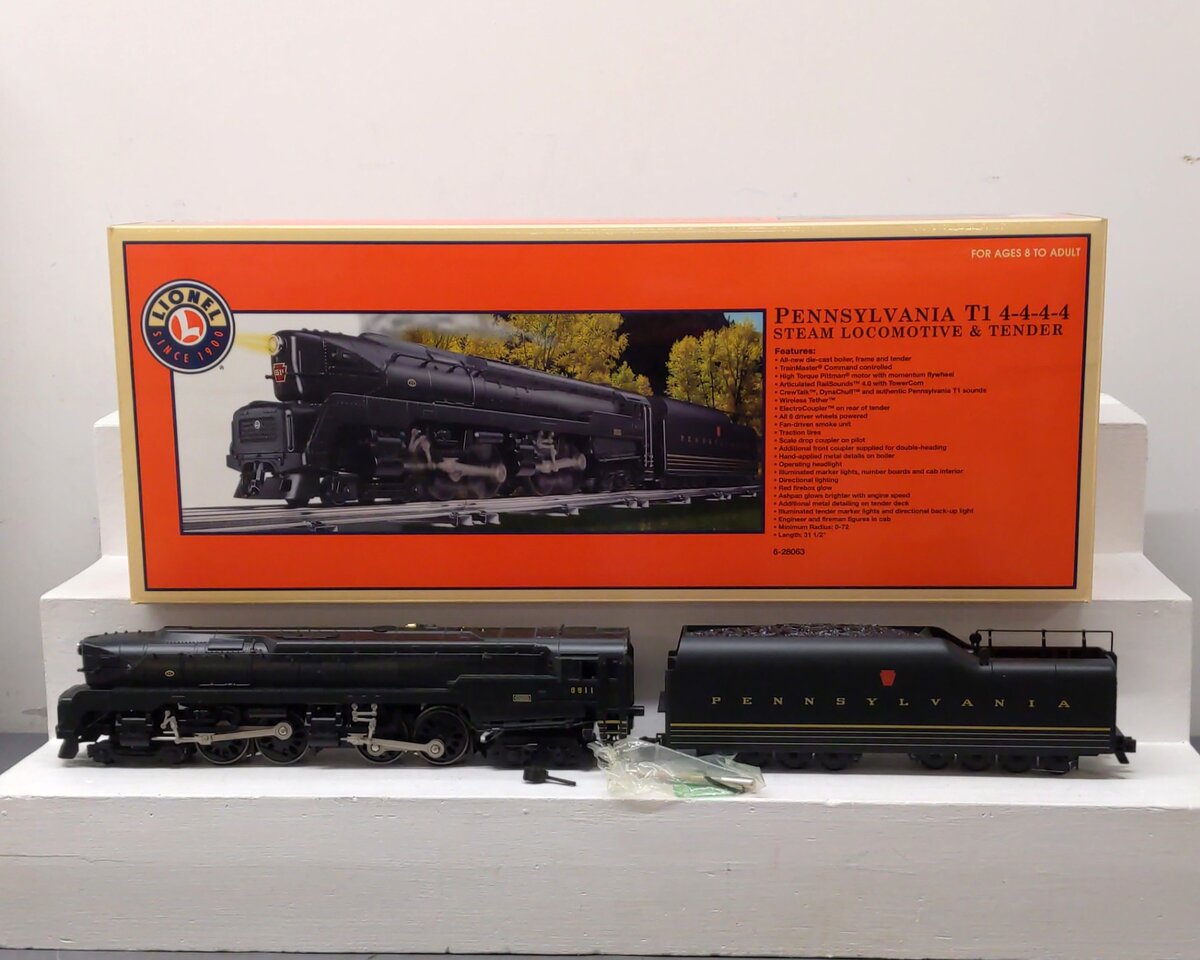 Lionel 6-28063 O Pennsylvania T-1 4-4-4-4 Duplex Steam Locomotive & Tender #5511 EX/Box
