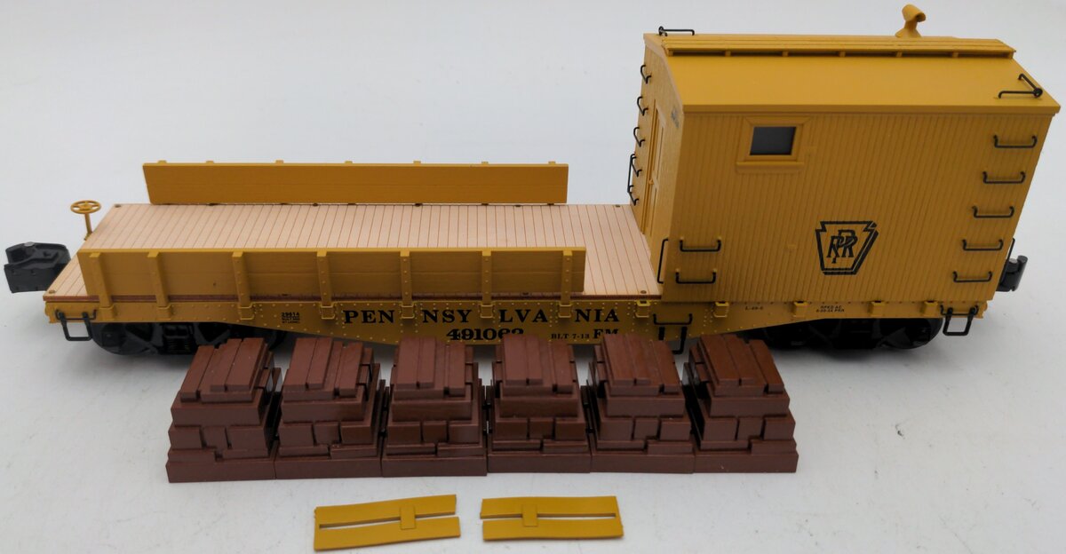 Lionel 6-29814 O Gauge Pennsylvania Railroad Boom Car #491063 with Crane Sounds EX/Box