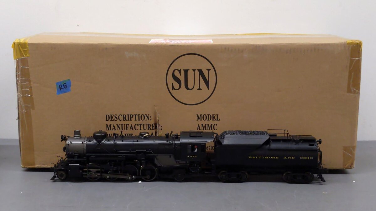 3rd Rail 4478 O BRASS Baltimore & Ohio Q-4B Mikado Steam Loco & Tender #4478 EX/Box