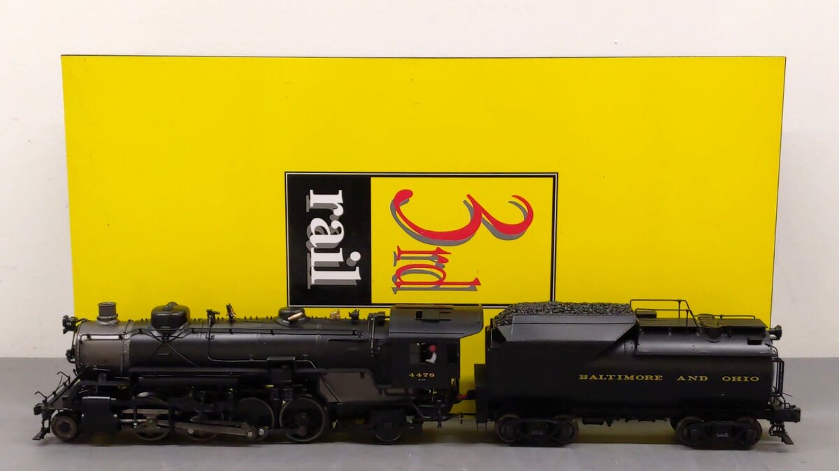3rd Rail 4478 O BRASS Baltimore & Ohio Q-4B Mikado Steam Loco & Tender #4478 EX/Box