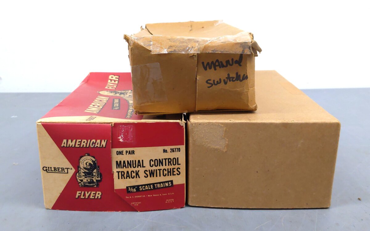 American Flyer Vintage S Control Switch Tracks: 26670, 720A, 722 [3] VG
