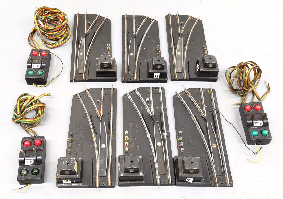 American Flyer 720A Vintage S Electric Remote Control Switches (3 Pairs) VG