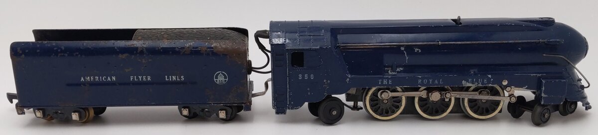 American Flyer 350 Vintage S B&O The Royal Blue 4-6-2 Die-Cast Steam Locomotive
