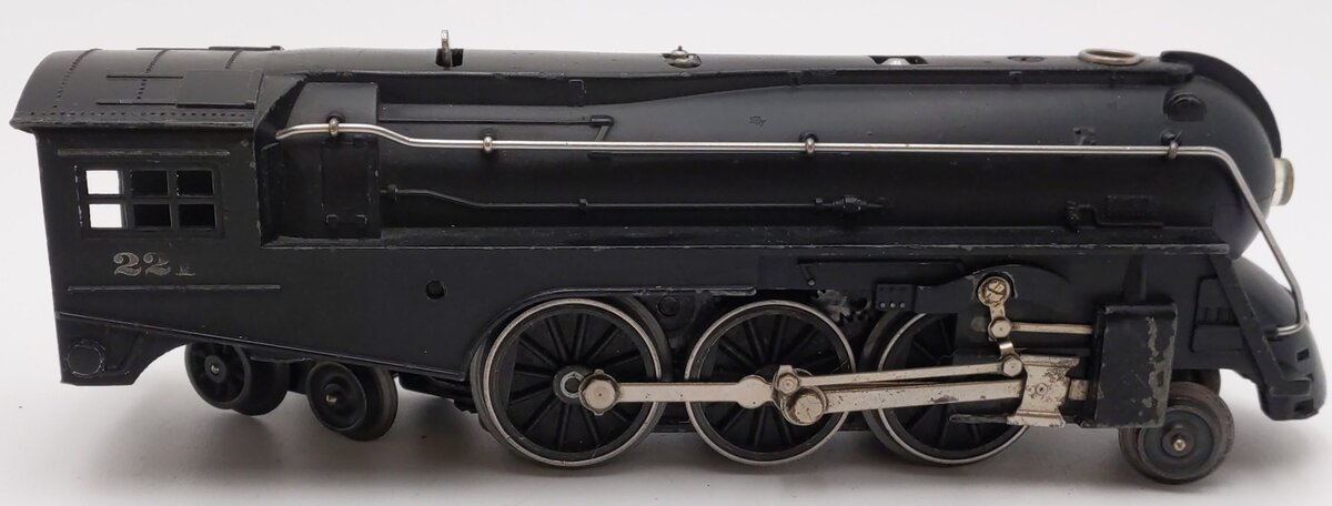 Lionel 221 Vintage O NYC Dreyfuss Gray 2-6-4 Steam Locomotive Only VG