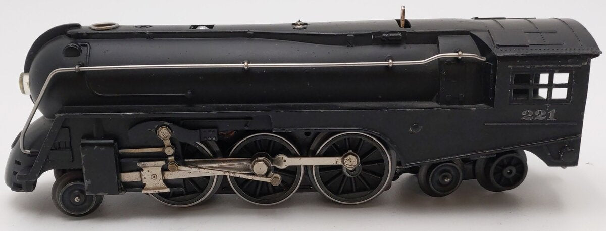 Lionel 221 Vintage O NYC Dreyfuss Gray 2-6-4 Steam Locomotive Only VG