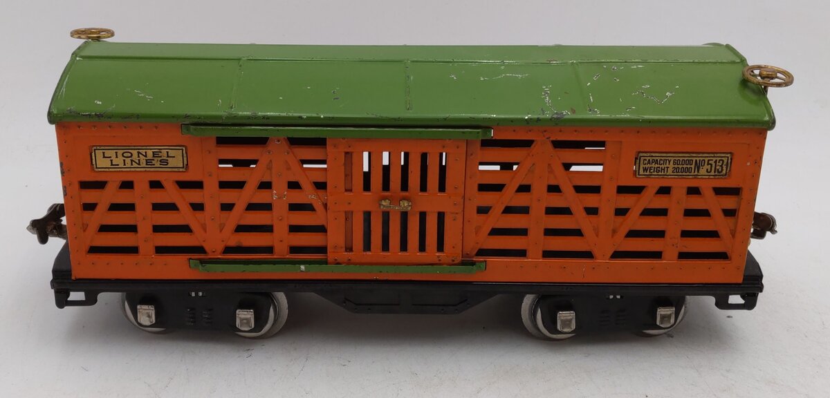 Lionel 513 Vintage Standard Gauge Lionel Lines Tinplate Cattle Car VG