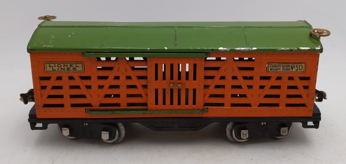 Lionel 513 Vintage Standard Gauge Lionel Lines Tinplate Cattle Car VG