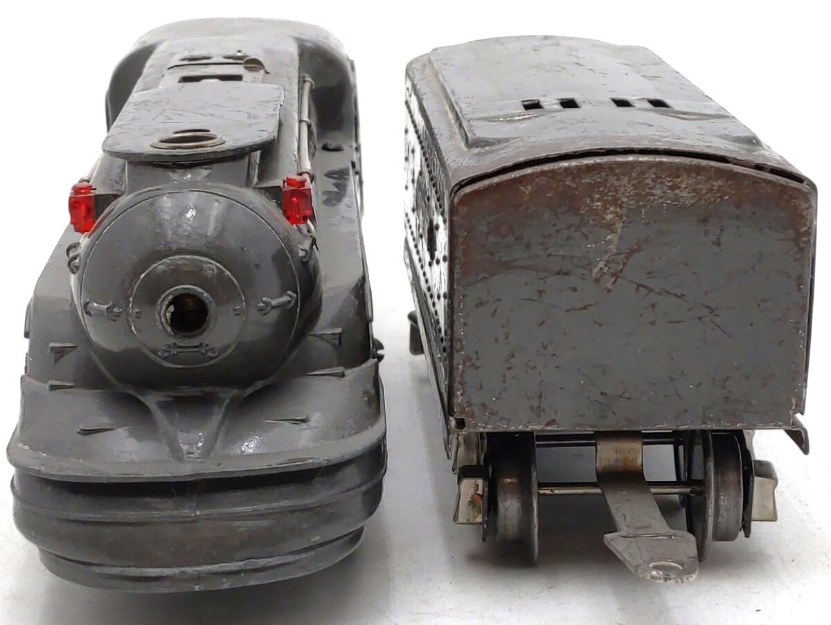 Lionel 1688E Vintage O 2-4-2 Gunmetal Torpedo Steam Locomotive & Tender VG