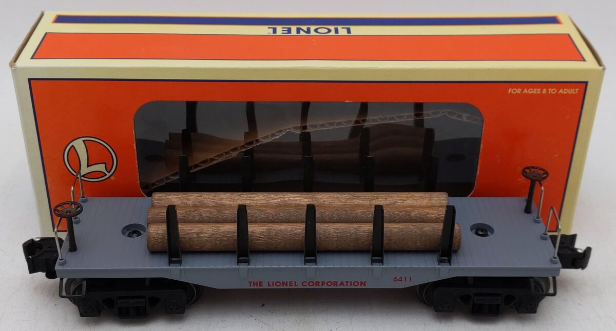 Lionel 6-16963 O Lionel Corporation Flatcar with Log Load #6411 VG/Box