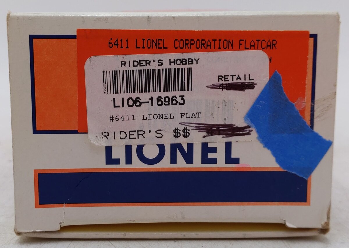 Lionel 6-16963 O Lionel Corporation Flatcar with Log Load #6411 VG/Box