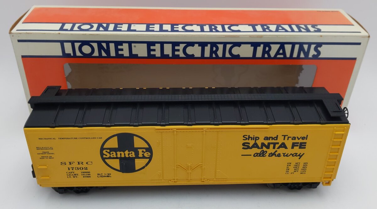 Lionel 6-17302 O Gauge Santa Fe Reefer w/ ETD LN/Box