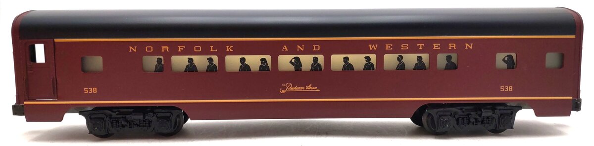Lionel 6-19142 O Gauge Norfolk & Western Aluminum Passenger Car #538 LN/Box