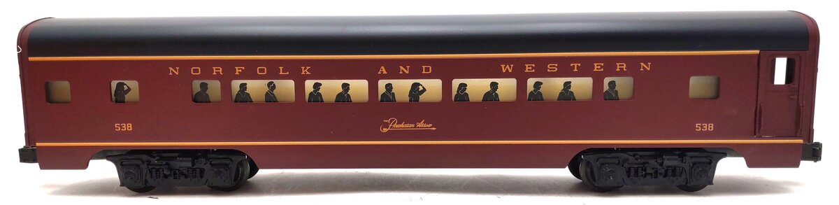 Lionel 6-19142 O Gauge Norfolk & Western Aluminum Passenger Car #538 LN/Box