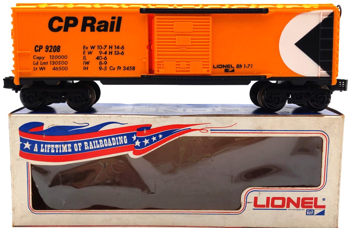 Lionel 6-9208 O Gauge Canadian Pacific Rail Boxcar VG/Box