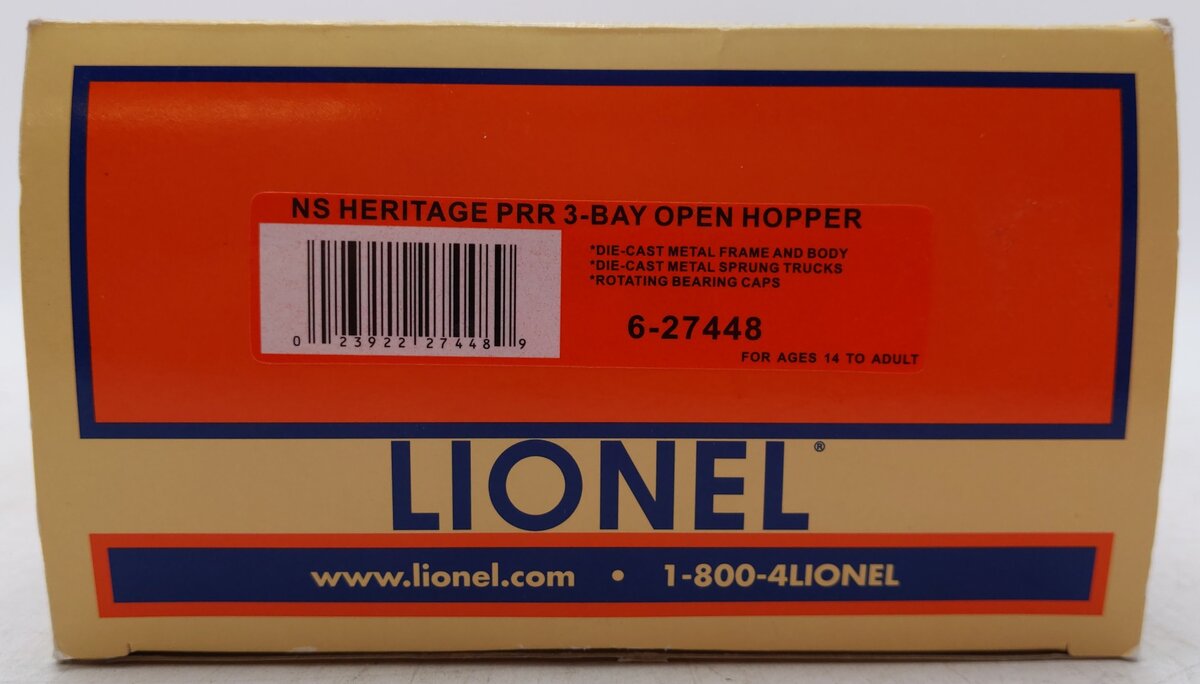 Lionel 6-27448 NS Heritage Pennsylvania Railroad 3-Bay Open Hopper Car #27448 EX/Box