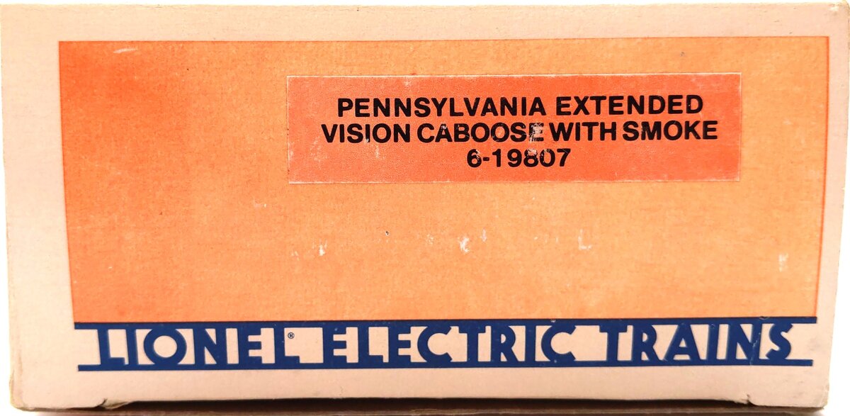 Lionel 6-19807 O Gauge Pennsylvania Extended Vision Smoking Caboose #19807 EX/Box