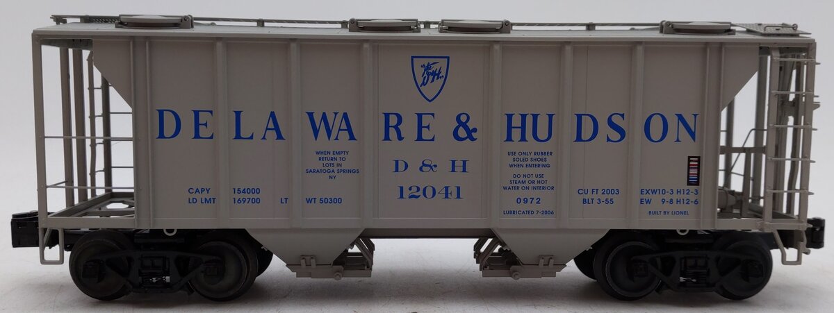 Lionel 6-52346 O Gauge Delaware & Hudson PS-2 Cement Hopper #12041 EX/Box