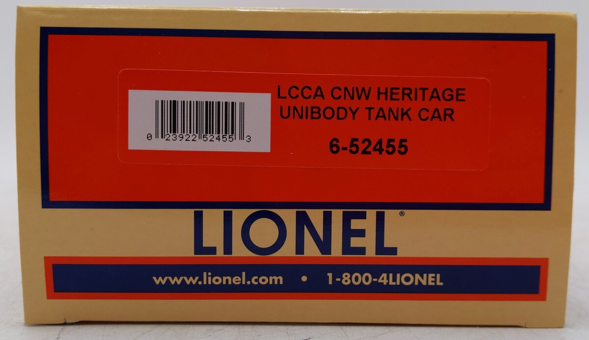 Lionel 6-52455 O Gauge LCCA CNW Heritage Unibody Tank Car #52445 EX/Box
