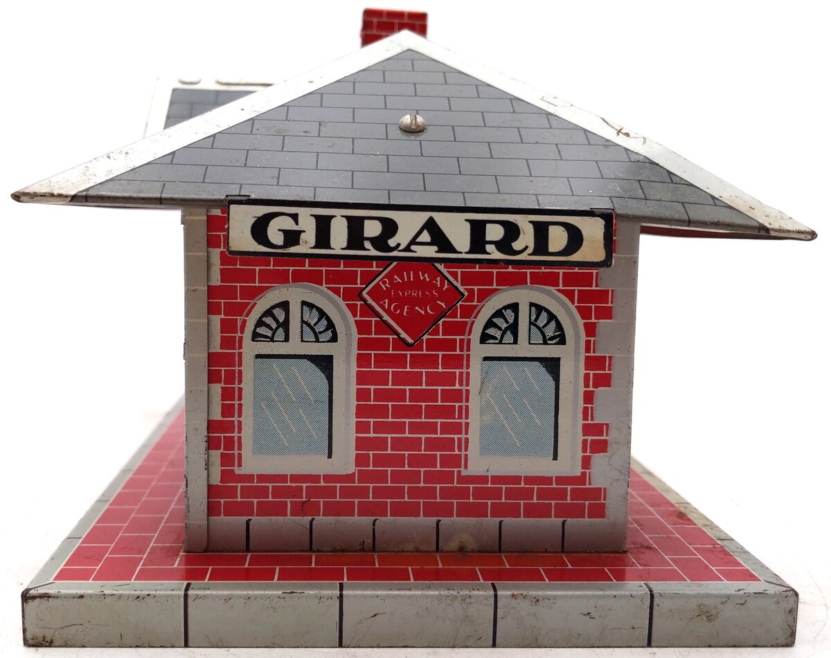 Marx 2970 Vintage O Metal Girard Whistle Station VG