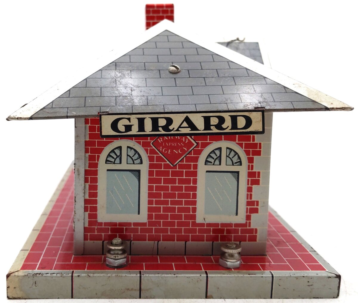 Marx 2970 Vintage O Metal Girard Whistle Station VG