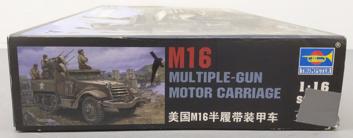 Trumpeter 00911 1:16 M16 Halftrack w/Multiple-Gun Military Artillery Kit VG/Box
