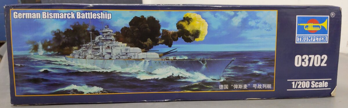 Trumpeter 03702 1:200 1941 German Bismarck Battleship Plastic Model Kit EX/Box