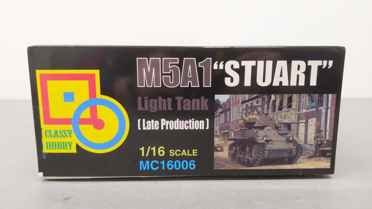 Classy Hobby 16006 1:16 M5A1 Stuart Late Production Light Military Tank Kit EX/Box