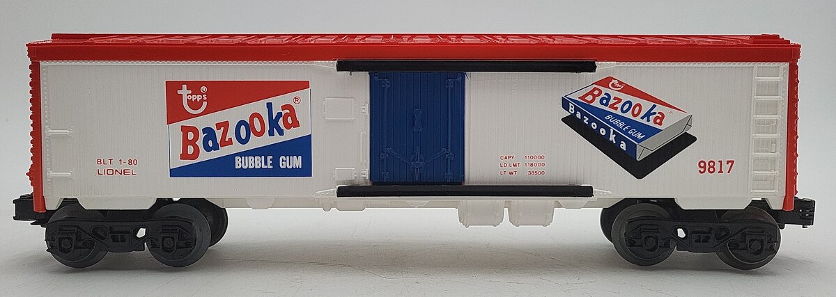 Lionel 6-9817 O Gauge Bazooka Bubble Gum Billboard Reefer #9817 EX/Box
