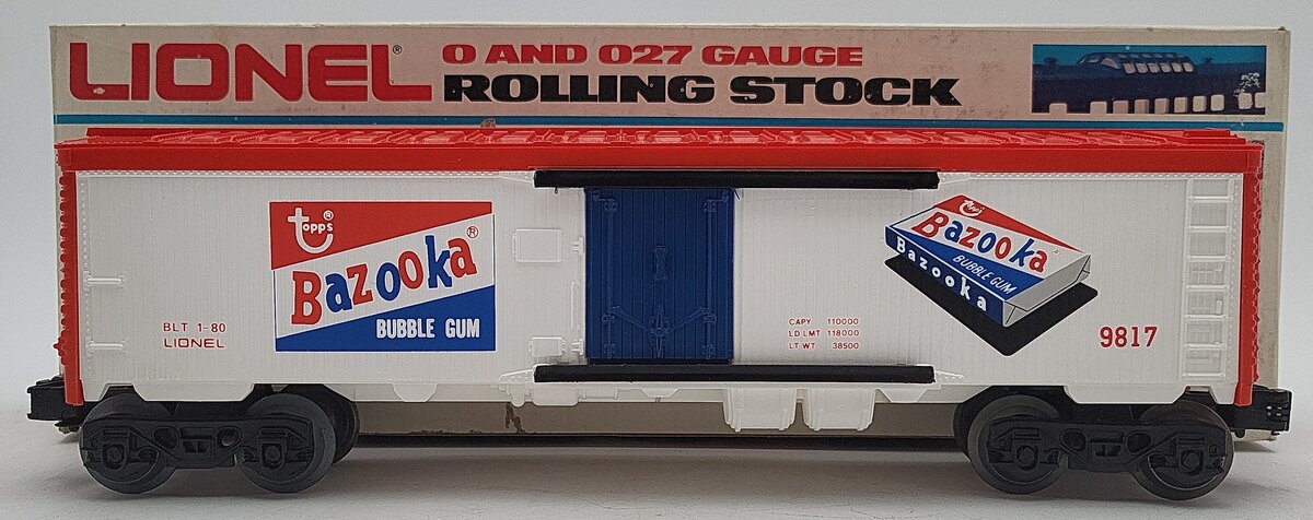 Lionel 6-9817 O Gauge Bazooka Bubble Gum Billboard Reefer #9817 EX/Box