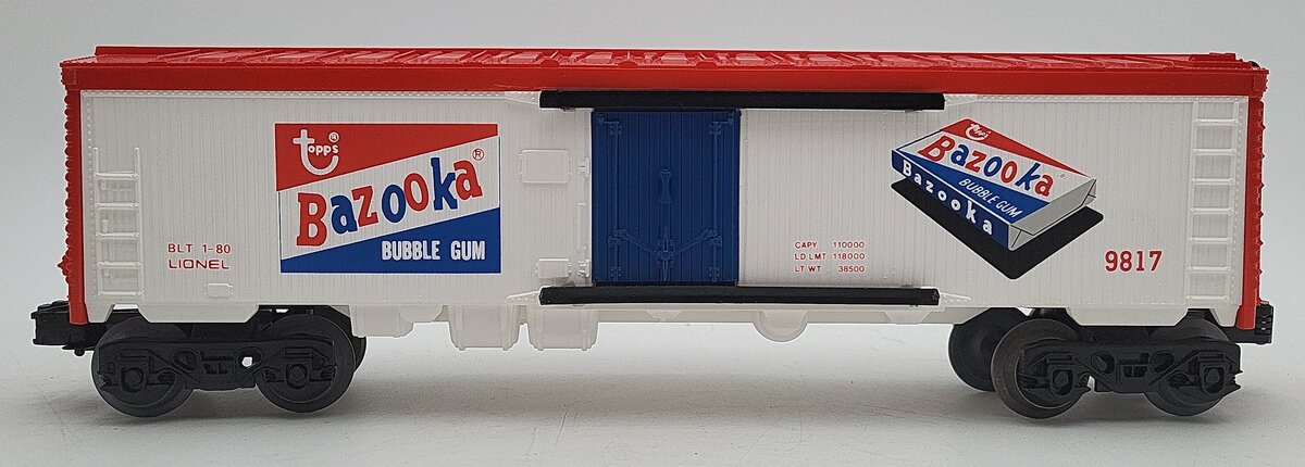 Lionel 6-9817 O Gauge Bazooka Bubble Gum Billboard Reefer #9817 EX/Box