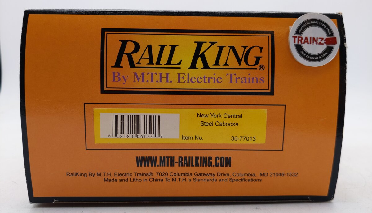 MTH 30-77013 O Gauge New York Central Steel Caboose #17560 LN/Box