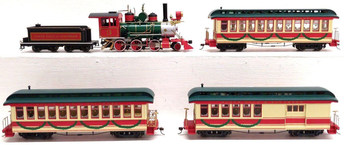 Bachmann 25006 On30 North Pole Express Passenger Train Set LN/Box