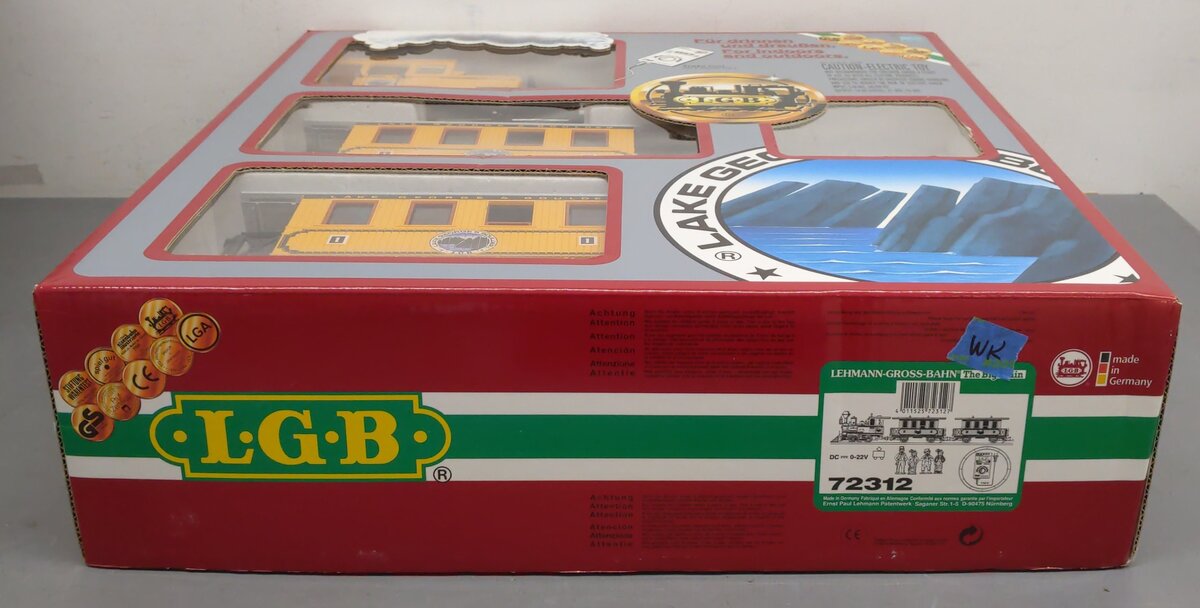 LGB 72312 G Scale Lake George & Boulder Steam Passenger Train Set EX/Box