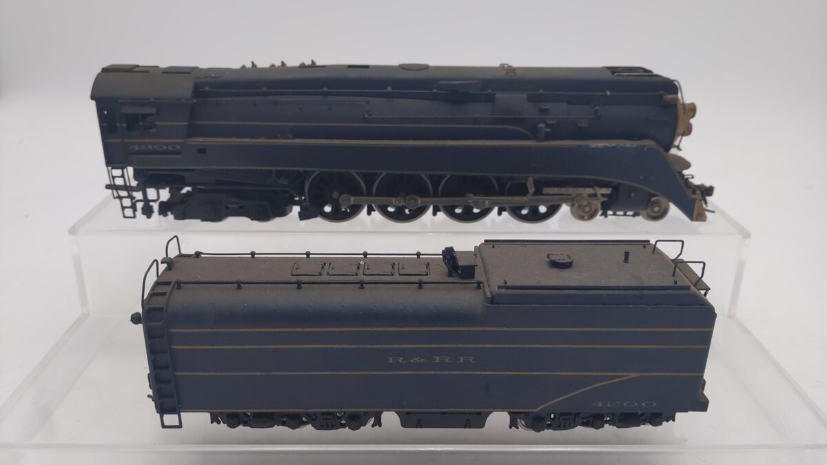 HO Scale BRASS CUSTOM Rutland & Rock Ridge 4-8-4 Steam Locomotive & Tender #4800