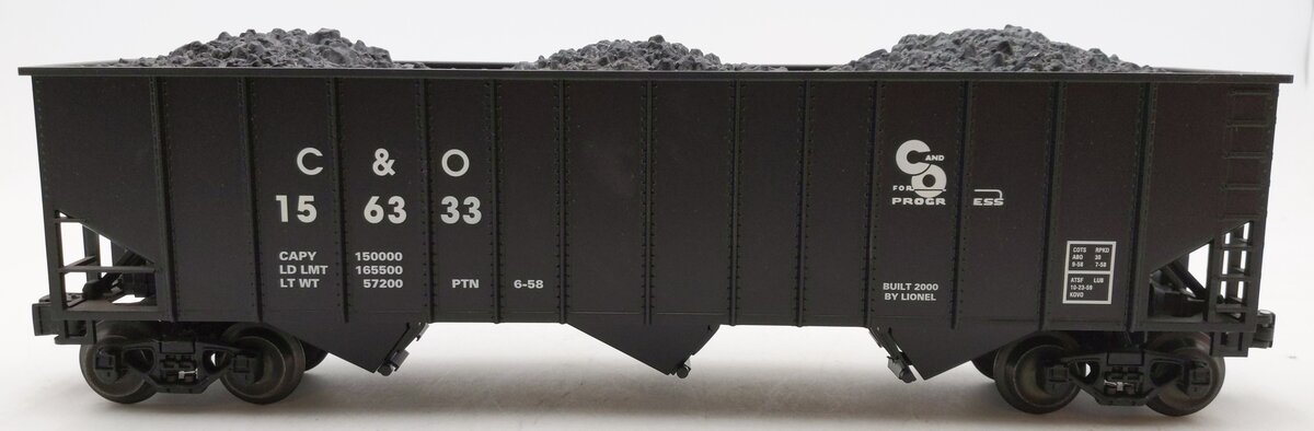 Lionel 6-17151 O Gauge Chesapeake and Ohio 3-Bay Hopper #156333 LN/Box