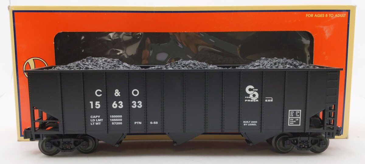Lionel 6-17151 O Gauge Chesapeake and Ohio 3-Bay Hopper #156333 LN/Box