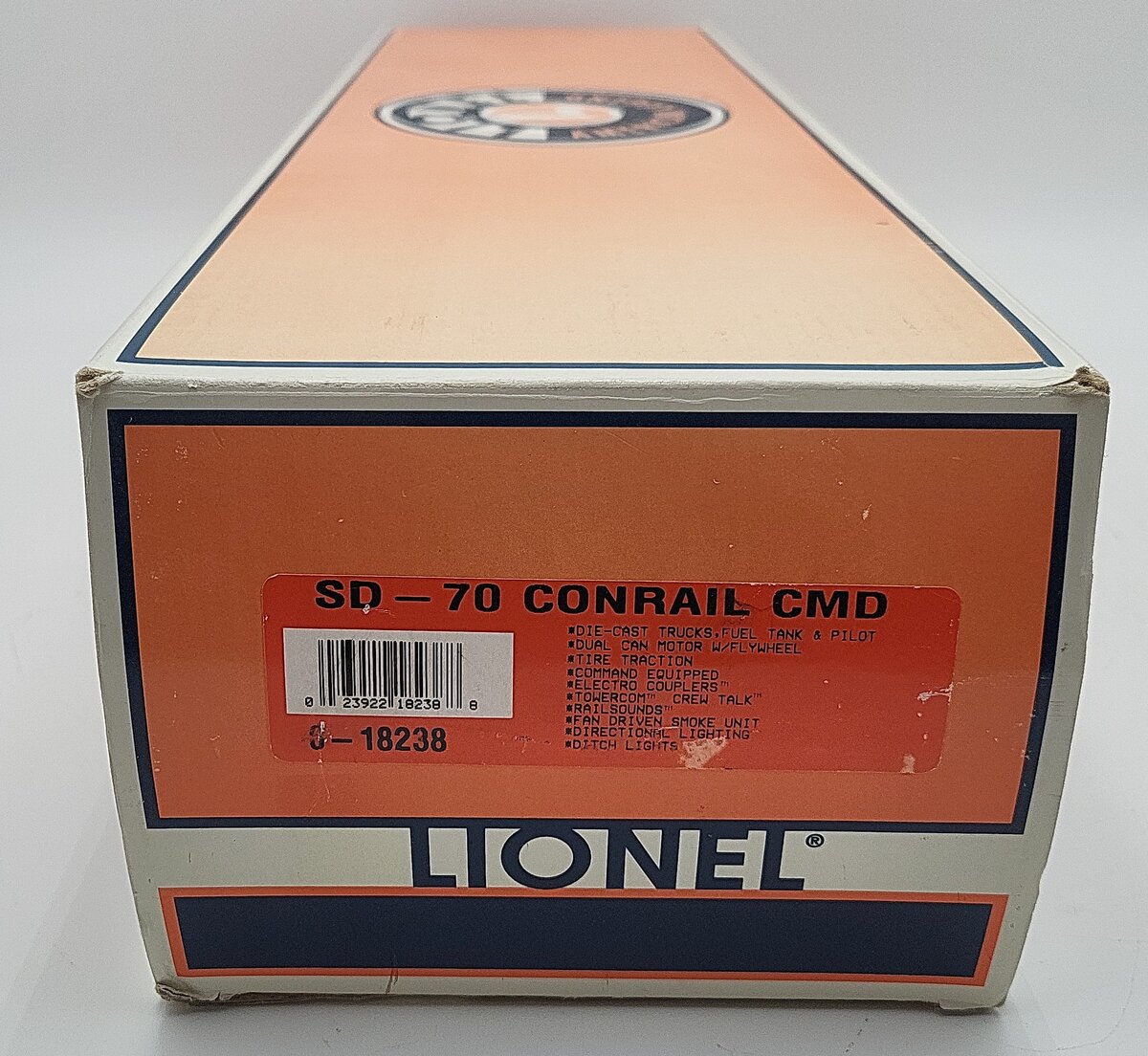 Lionel 6-18238 O Gauge Conrail SD70 Diesel Locomotive w/Railsounds #4145 EX/Box