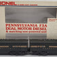 Lionel 6-8952 O Gauge Pennsylvania F-3 AA Diesel Locomotive Set EX/Box