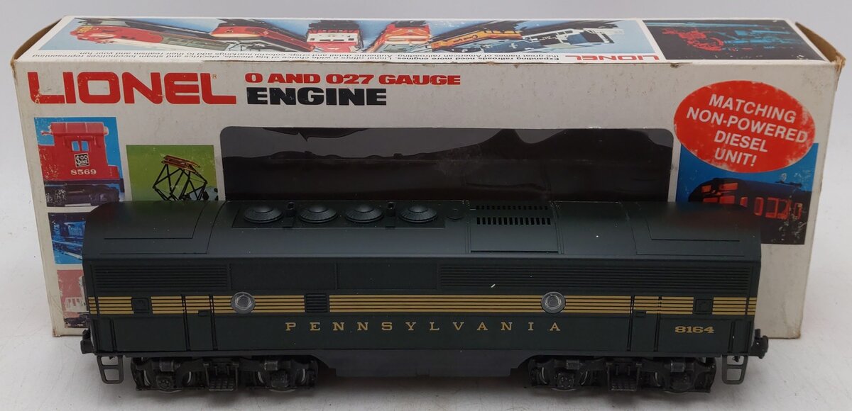 Lionel 6-8164 O Gauge Pennsylvania F3 B-Unit Dummy Diesel Locomotive EX/Box