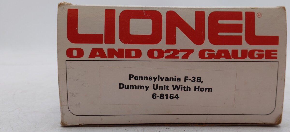 Lionel 6-8164 O Gauge Pennsylvania F3 B-Unit Dummy Diesel Locomotive EX/Box