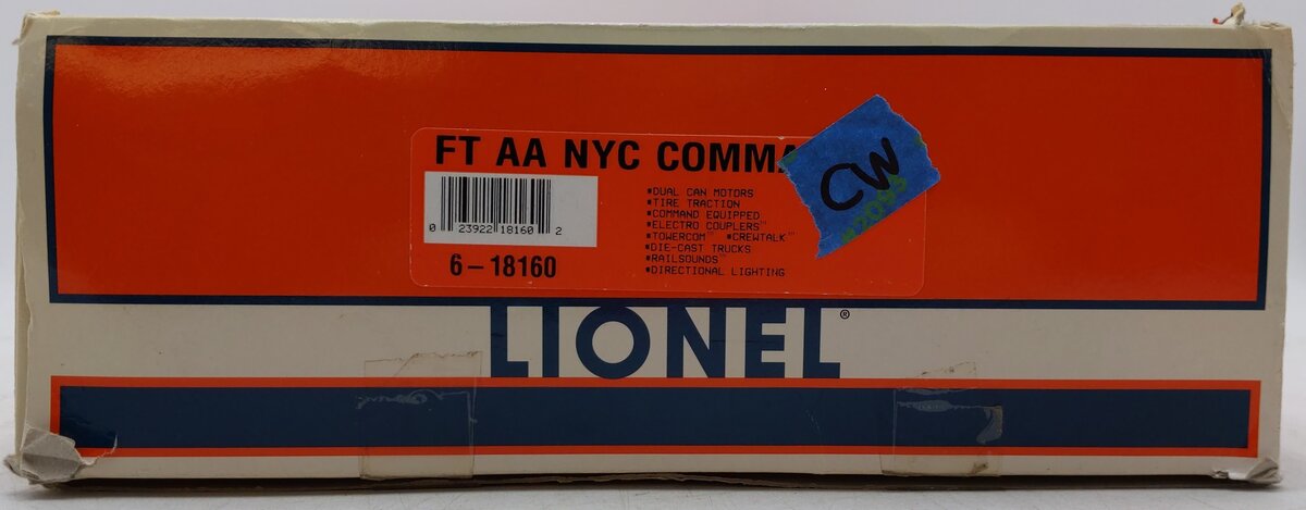 Lionel 6-18160 O Gauge New York Central FT AA Diesel Locomotive Set #1602/1603O EX/Box