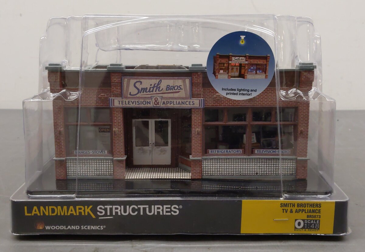 Landmark Structures BR5873 O Scale Smith Brothers TV& Appliance Store MT/Box