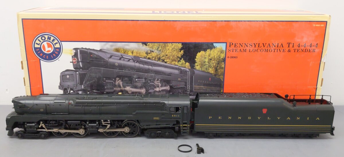 Lionel 6-28063 O Pennsylvania T-1 4-4-4-4 Duplex Steam Locomotive & Tender #5511 EX/Box