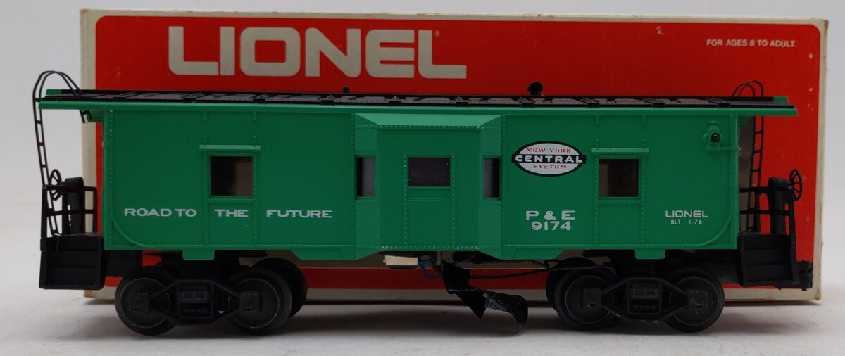 Lionel 6-9174 O New York Central P&E Bay Window Illuminated Caboose #9174 EX/Box