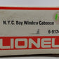 Lionel 6-9174 O New York Central P&E Bay Window Illuminated Caboose #9174 EX/Box