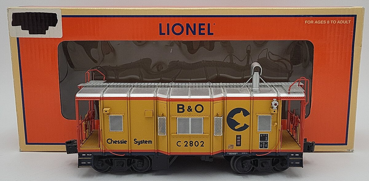 Lionel 6-17665 O Gauge Chessie 1-12 Illuminated Caboose #C-2802 EX/Box